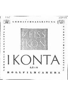Zeiss Ikon Ikonta - Series manual. Camera Instructions.